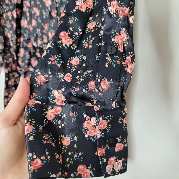 Zara satin floral mini dress L - Picture 4 of 9